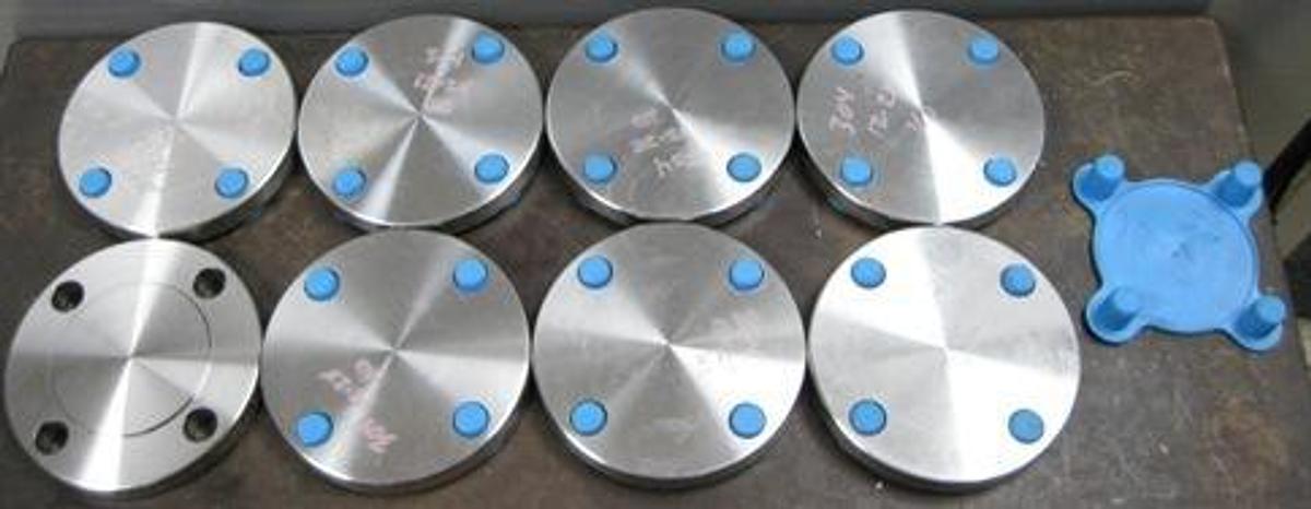 Used CIRCLE XX 2" 150 RAISED FACE 304 STAINLESS BLIND FLANGE 2" 150 B16.5 SA182 F304L #554644 5/21 USA.