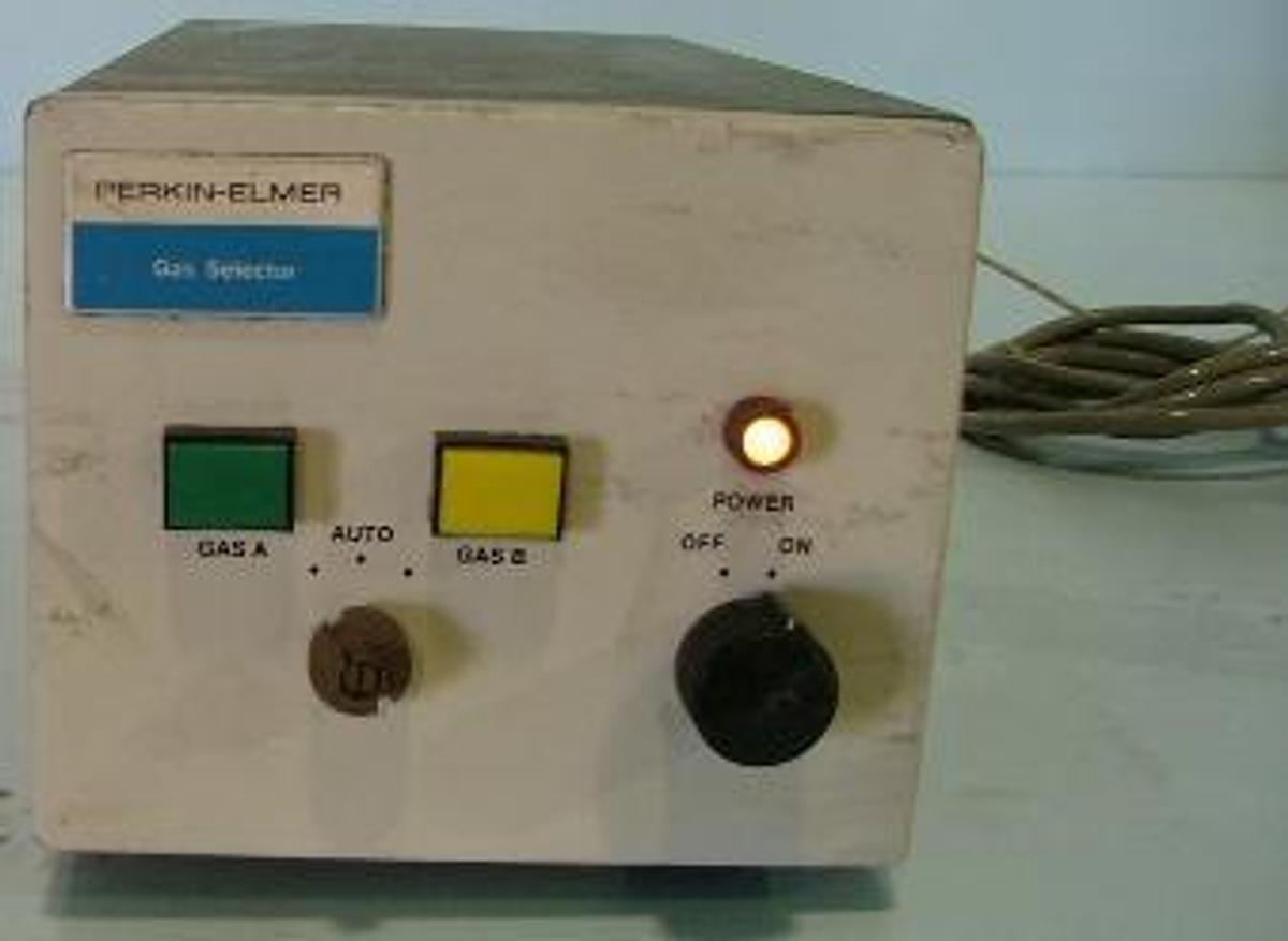 Used PERKIN ELMER GAS SELECTOR SERIAL NO 95639.