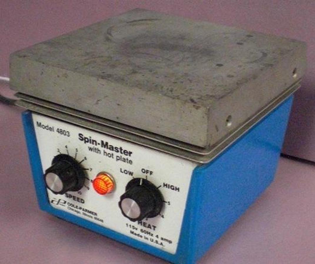 Used COLE PALMER SPIN MASTER STIRRER / HOT PLATE MODEL 4803 115 60HZ