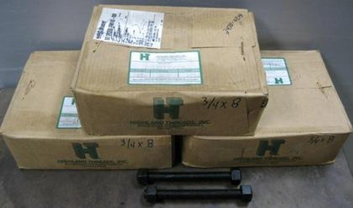 Used QTY. 3. HIGHLAND THREADS INC. BOXES OF 35 STUDS WITH NUTS