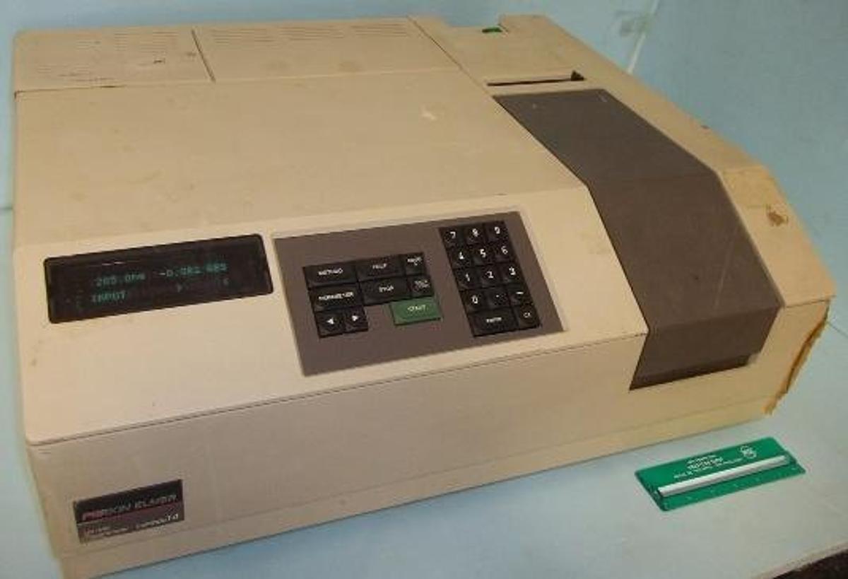 Used PERKIN ELMER LAMBDA 14 UV-VIS SPECTROMETER ID NO. BUV14000