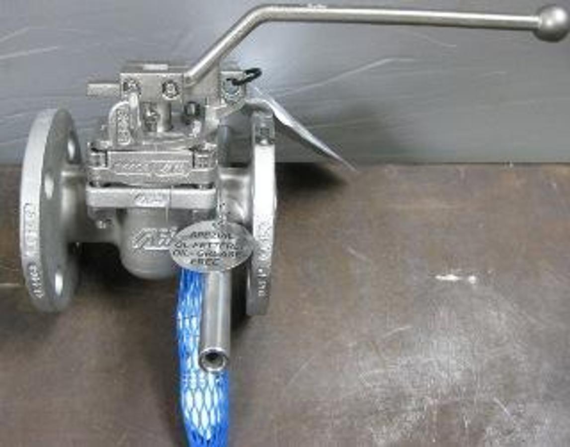 Used AZ ARMATUREN 1" 150 FLANGED RAISED FACE PLUG VALVE STAINLESS STEEL DN 1" CL 150