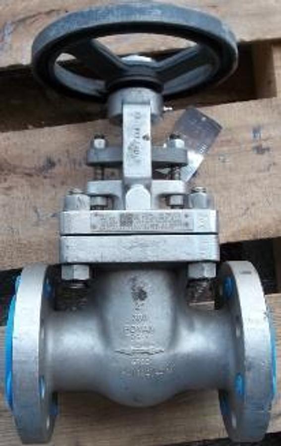 Used POYAM VALVES 2" 300 CG8M FLANGED RAISED FACE GATE VALVE