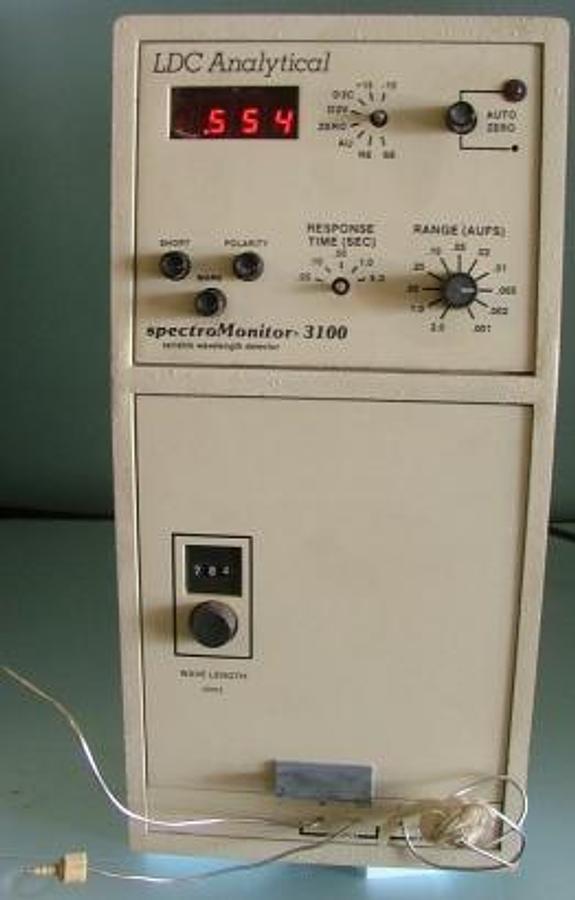 Used QTY. 1. LDC ANALYTICAL SPECTROMONITOR 3100 VARIABLE WAVELENGTH DETECTOR WAVE LENGTH NM
