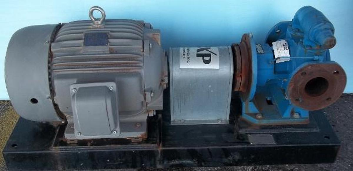 Used VIKING PUMP A UNIT OF IDEX CORPORATION SKID MOUNTED MOTOR DRIVEN POSITIVE DISPLACEMENT PUMP