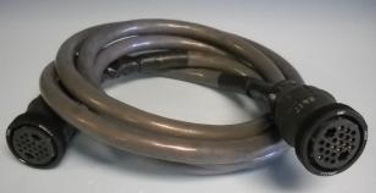 Used QTY. 1. AMP EQUIPMENT CORD 7' 8" 2192 8325 206612-1 GREY 10 PIN FEMALE SOCKET SCREW LOCK ON BOTH ENDS.