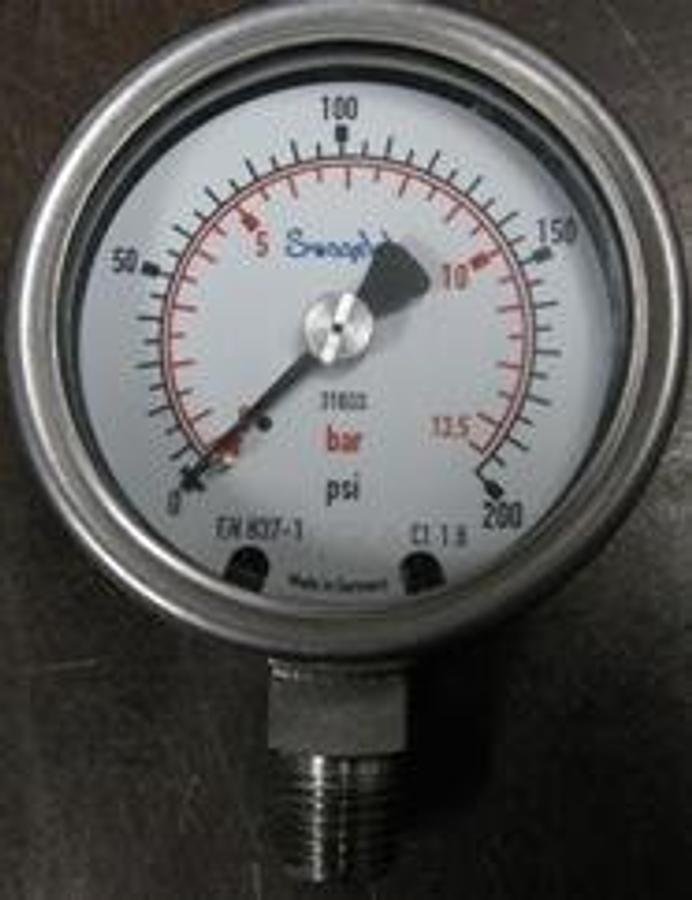Used QTY. 1. SWAGELOK GAUGE