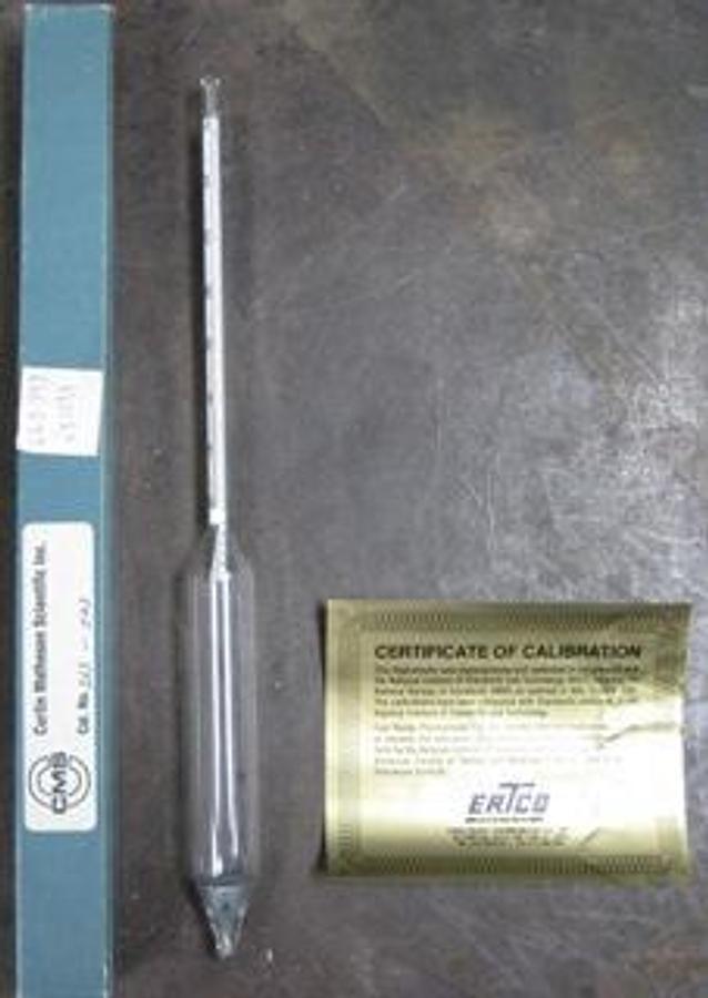 Used CURTIN MATHESON SCIENTIFIC HYDROMETER