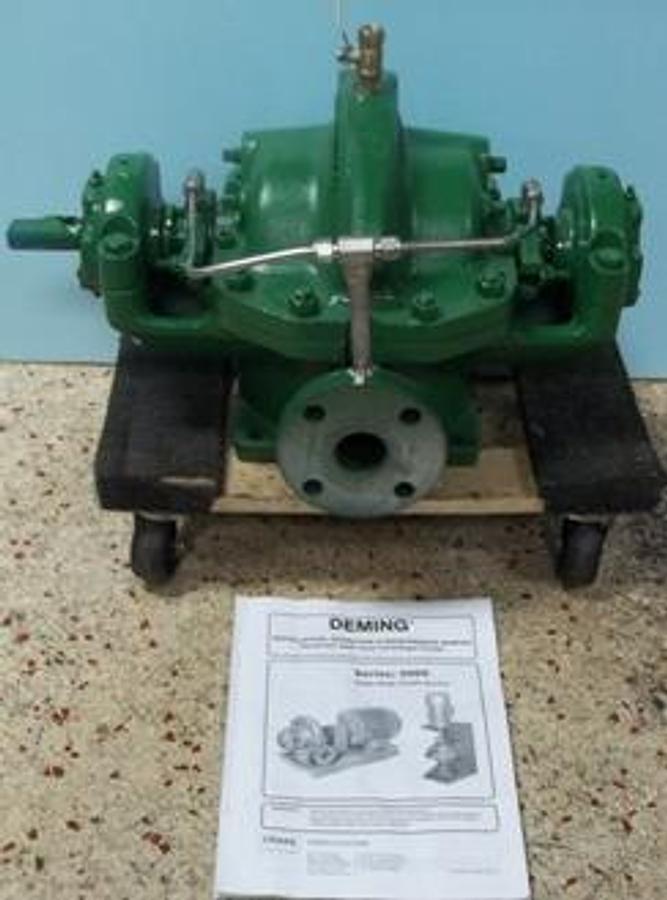 Used QTY. 1. CRANE / DEMING SERIES: 5060 DOUBLE SUCTION HORIZONTAL SPLIT-CASE CENTRIFUGAL PUMP