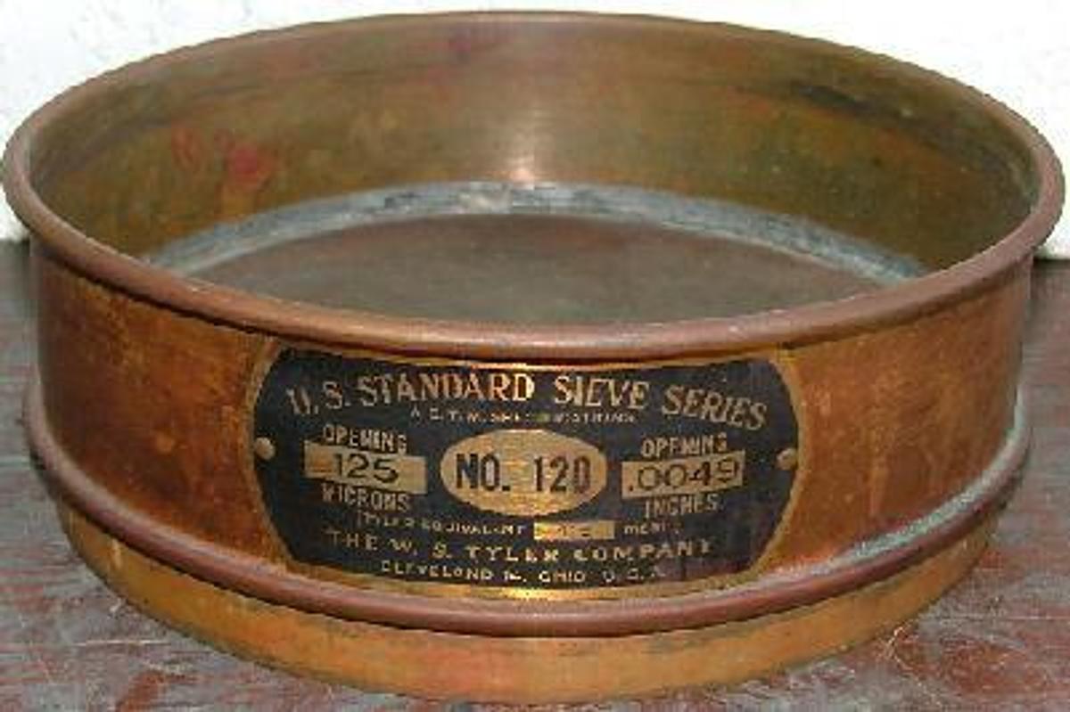 Used W.S. TYLER INC. STANDARD TESTING SIEVE