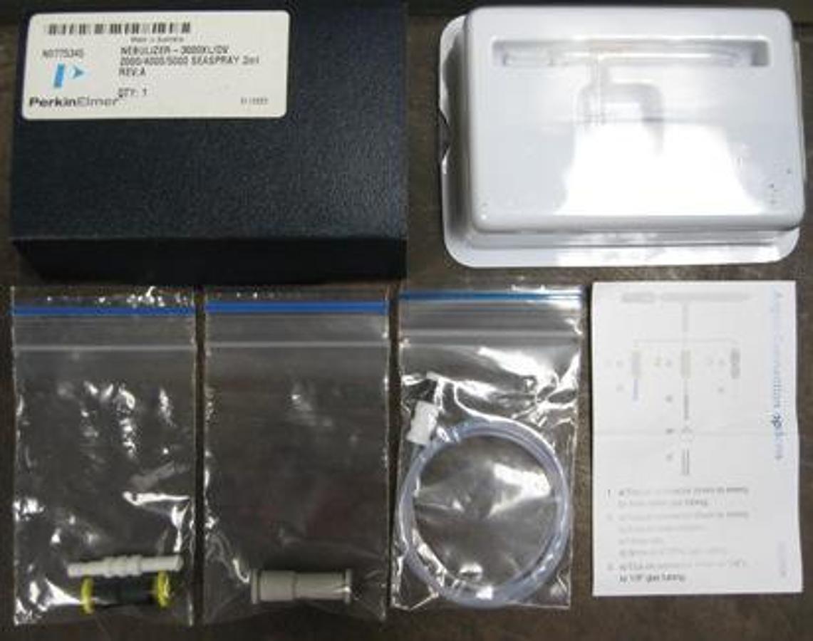 Used QTY. 1. PERKIN ELMER NEBULIZER-3000XL/DV 2000/4000/5000 SEA SPRAY 2 ML REV: A