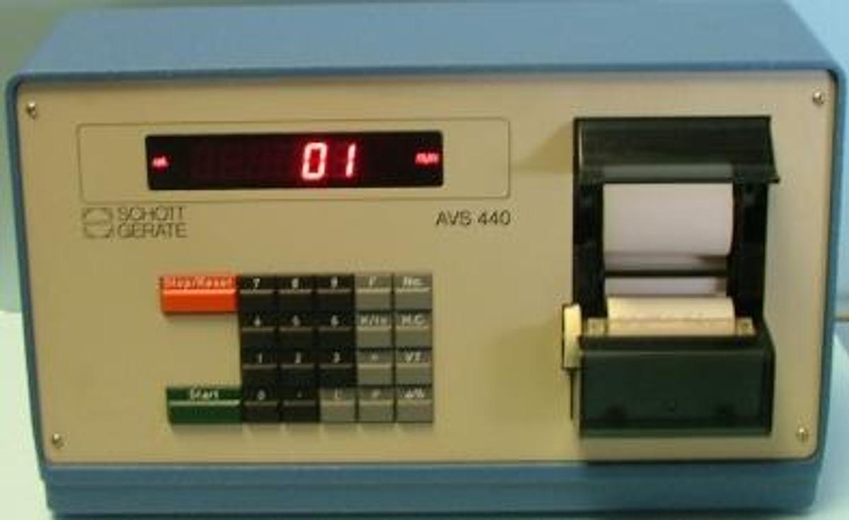 Used QTY. 1. SCHOTT-GERATE AVS 440 AUTOMATIC VISCOSITY SYSTEM