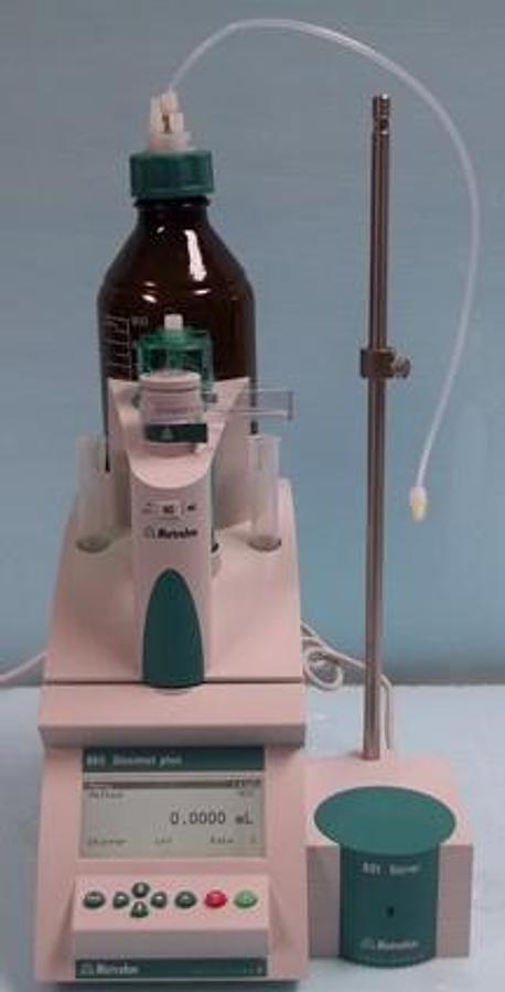 Used METROHM 865 DOSIMAT PLUS U: 100-240V F: 50/60 HZ P: 45 W NR: 1865001008171 WITH METROHM SWITZERLAND 6.3026.210