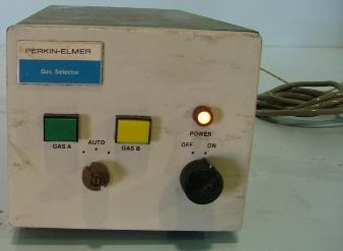 Used QTY. 1. PERKIN ELMER GAS SELECTOR SERIAL NO 95639.