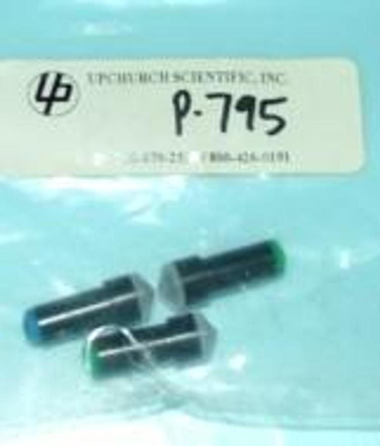 Used QTY. 3. UPCHURCH SCIENTIFIC P-795 P.795-2 A) 2) BLACK/GREEN 1000PSI B) 1) BLACK/BLUE 750PSI.