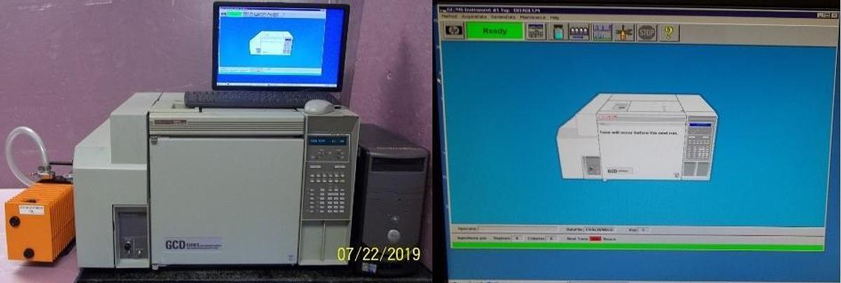 Used HP HEWLETT PACKARD AGILENT MODEL G1800A GCD SYSTEM (GAS CHROMATOGRAPH MASS SPEC)MODEL: G1800A GCD SYSTEM