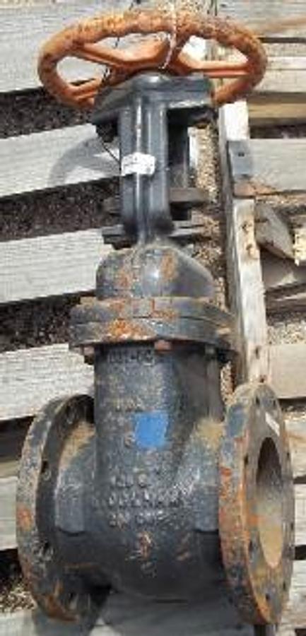 Used QTY. 1. STOCKHAM 6" 125 S FLANGED FLAT FACE GATE VALVE. WOG (WATER OIL GAS). 200 CWP. 1061-14.