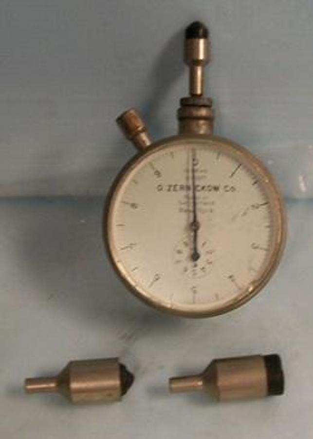 Used QTY. 1. O. ZERNICKOW CO. HAND HELD DIAL TACHOMETER 10 RCVS 5 FT 0-100 RPM SERIAL # 350163. .