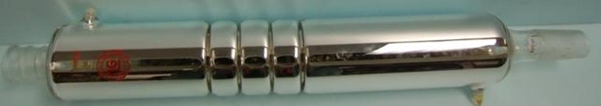 Used QTY. 1. LAB GLASS INC. 29/42 24/40 MIRRORED GLASS 19 ¾" 501.65MM LENGTH.