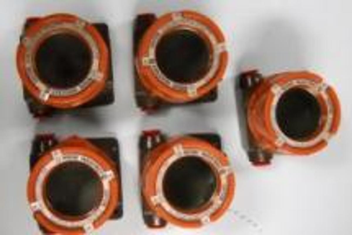 Used QTY. 5. MOORE INDUSTRIES EXPLOSION PROOF CASING