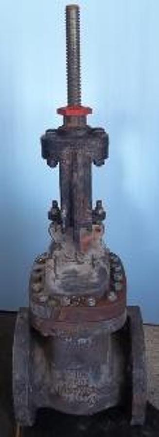 Used QTY. 1. STOCKHAM 10" 250 S FLANGED FLAT FACE WOG GATE VALVE DUCTILE IRON 10260S OWG 600 942-9. MISSING HAND WHEEL.