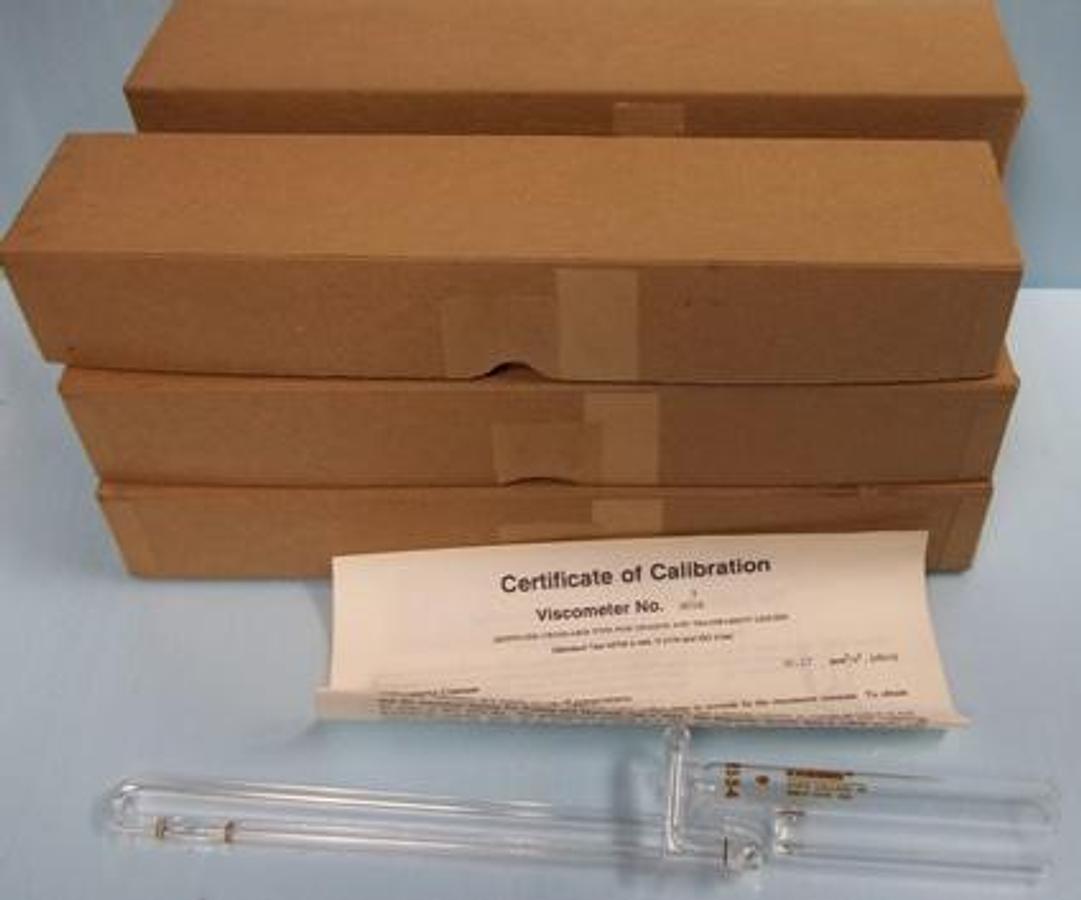 Used CANNON CALIBRATED VISCOSITY METER TUBES ( VISCOMETER TUBES) SIZE 9