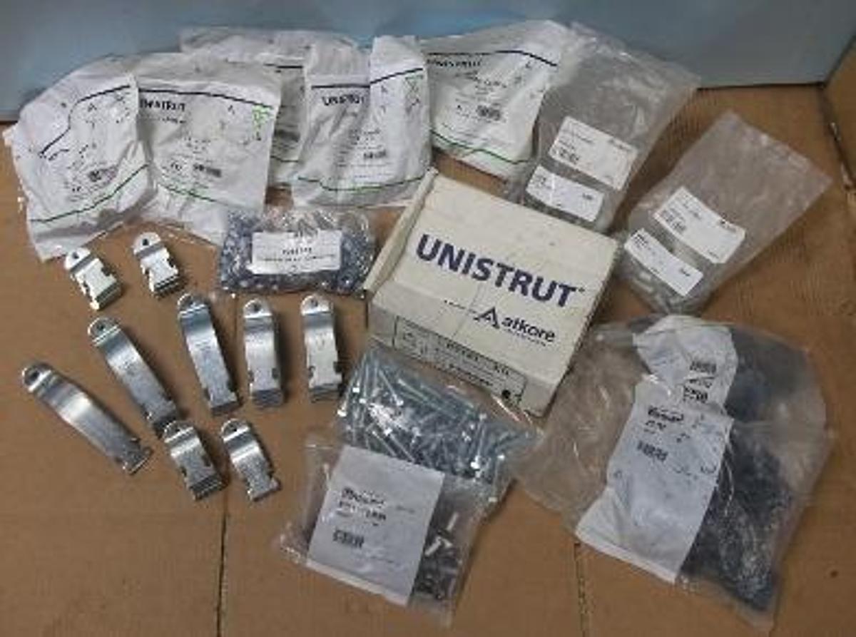Used LOT UNISTRUT A PART OF ATKORE INTERNATIONAL PIPE CLAMPS CONSISTING