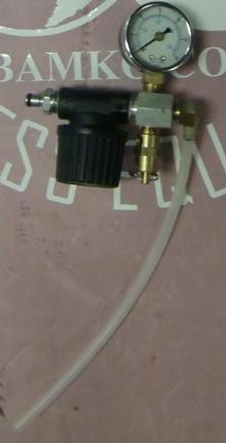 Used QTY. 1. PRESSURE REGULATOR VALVE MAX IN 125PSIG MAX OUT 8 PSIG #JGHV-453 INCLUDES 1 BLEED OFF VALVE 1 GAUGE READING 0-30PSI 0-2.0 BAR 100XKPA.