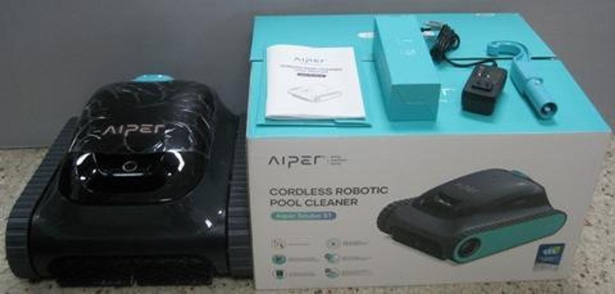Used AIPER CORDLESS ROBOTIC POOL CLEANER AIPER SCUBA S1