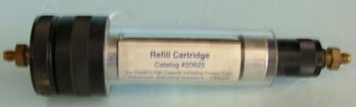 Used QTY. 1. REFILL CARTRIDGE CAT LOG NO 20625 C FOR RESTEK HIGH CAPACITY INDICATING OXYGEN TRAP MAX OPERATING PRESSURE 130 PSIG.