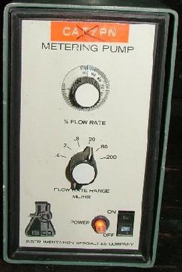 Used QTY. 1. INSTRUMENTATION SPECIALTIES CO. METERING PUMP