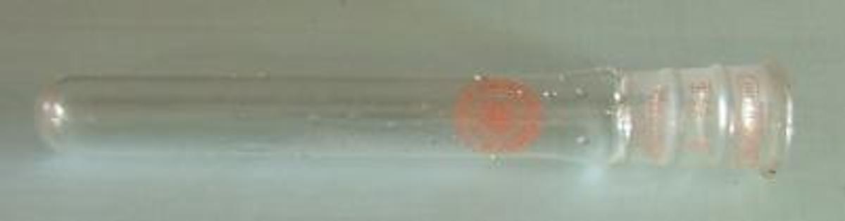 Used QTY. 1. SCIENTIFIC GLASS APPARATUS CO: 50ML TEST TUBE TS24/40 INTER JOINT