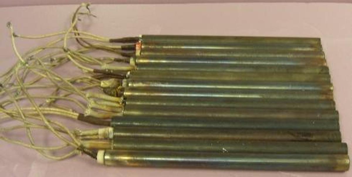 Used QTY. 14. CHROMALOX CARTRIDGE HEATER 10 1/2 INCH LONG
