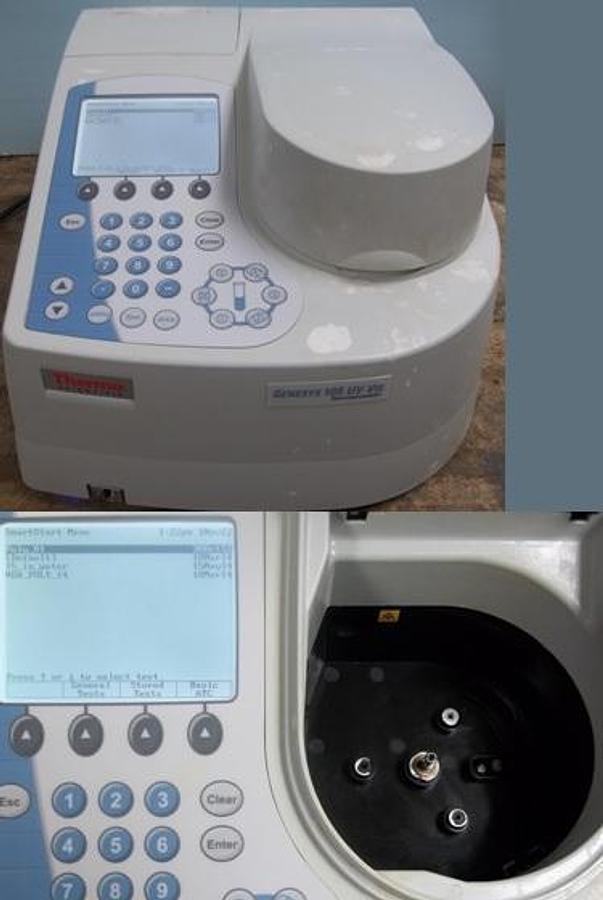 Used THERMO SCIENTIFIC GENESYS 10S UV-VIS SPECTROPHOTOMETER