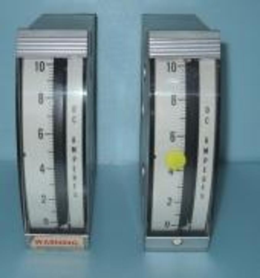 Used QTY. 2. G.E. METERS AND INSTRUMENT CORP. MODEL 180 A-C AMPERES VERTICAL MOUNT CONTROL PANEL GAUGES 0-10 D-2840K10 CAT# 50180141MTMT NP 236072