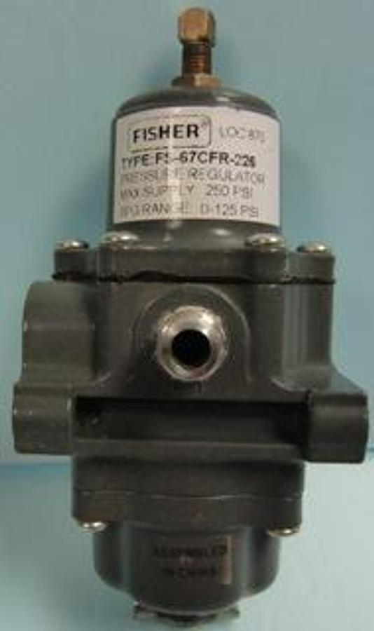 Used FISHER LOC 870 TYPE: FS-67CFR-226 PRESSURE REGULATOR MAX. SUPPLY 250 PSI. SPG RANGE 0-125 PSI.