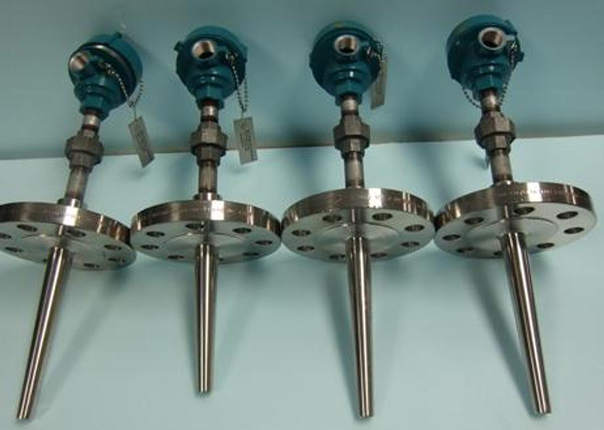 Used QTY. 4. DAILY THERMETRICS CORPORATION PUSHNA INTERNATIONAL INC. FLANGED THERMOCOUPLE PII MODEL NO. 1010PAEM (ENCL) CL 1