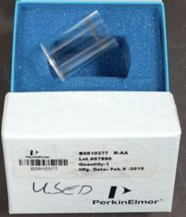 Used LOT OF PERKIN ELMER OPTICAL EMISSIONS SPECTROMETER PARTS CONSISTING OF: 1) PERKIN ELMER PART NO: B0810377 R-AA