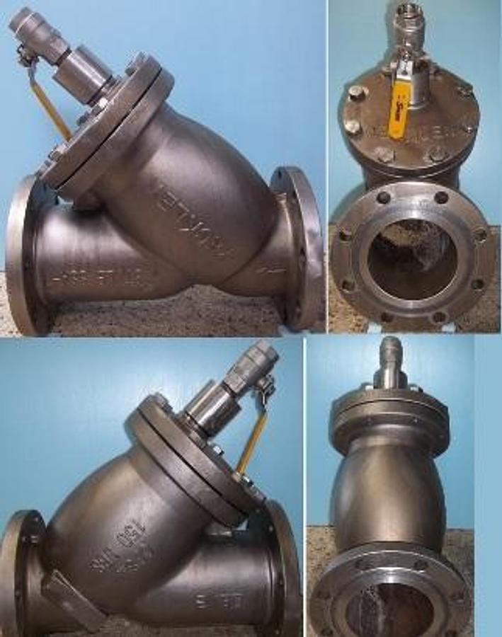 Used KECKLEY SSA-7 FLANGED STAINLESS STEEL "Y" STRAINER