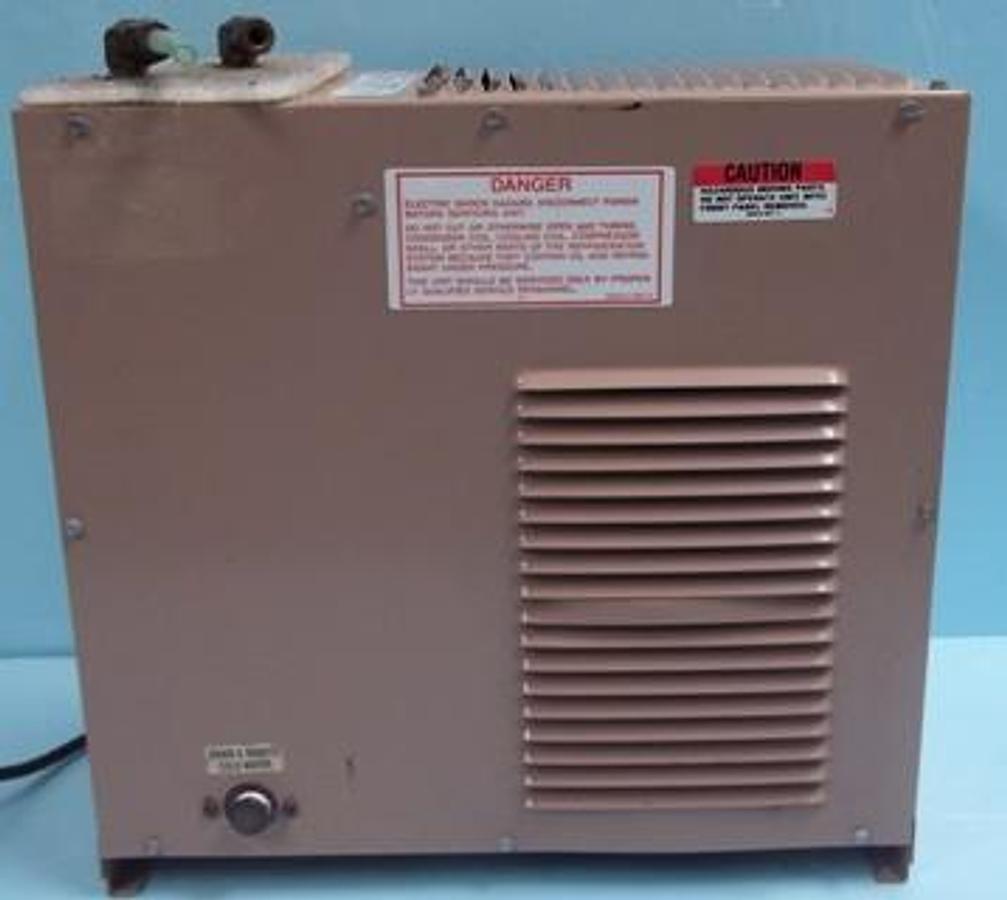 Used PARR EBCO MANUFACTURING COMPANY DRINKING WATER COOLER MODEL NO. RLF5-100 LOT NO. 0398 115 VAC 60 HZ 3.5 A 24.0 LRA WATTS --- PH --- MIN. AMPS 15.0 MAX FUSE 15 HP 1/5 REFRIG 134A 3.8 OZ DESIGN PRESSURE LO SIDE --- GHI SIDE 265 PSI CAP. GPH ---