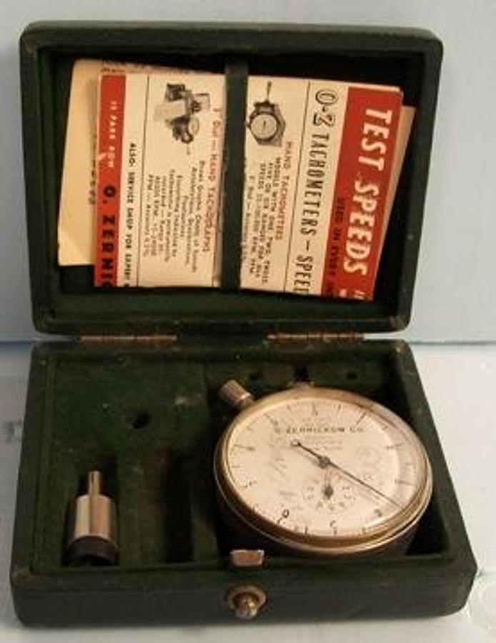 Used QTY. 1. O. ZERNICKOW CO. TACHOMETER 0-10000 RPM SERIAL # 724254/252. .