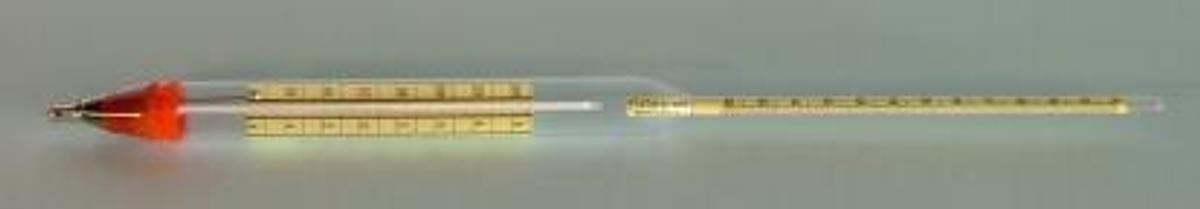 Used QTY. 1. FISHERBRAND HYDROMETER: 39-51 WITH THERMOMETER 0-1400 CAT# 11-603-50