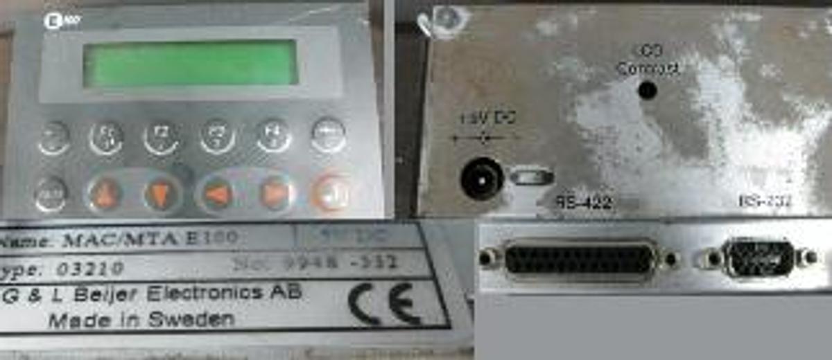 Used QTY. 1. MITSUBISHI BEIJER E100 HMI OPERATOR INTERFACE KEYPAD MAC/MTA TYPE 03210 MAC/MTA E100