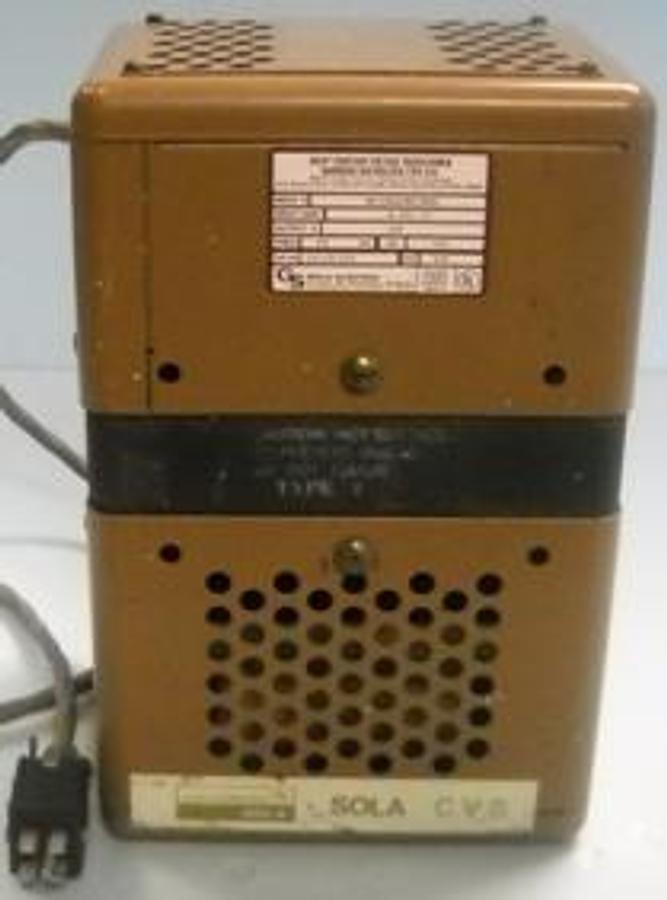 Used QTY. 1. SOLA CVS- CONSTANT VOLTAGE TRANSFORMER