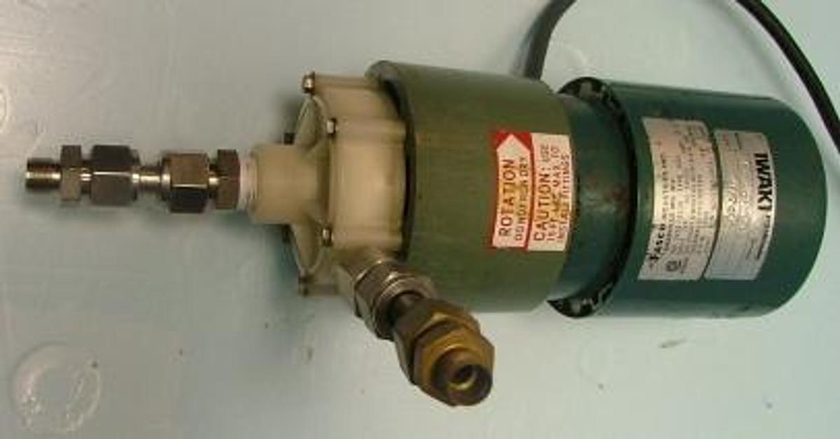 Used QTY. 1. IWAKI PULSAFEEDER CENTRIFUGAL PUMP MODEL: MD-15T-G03.
