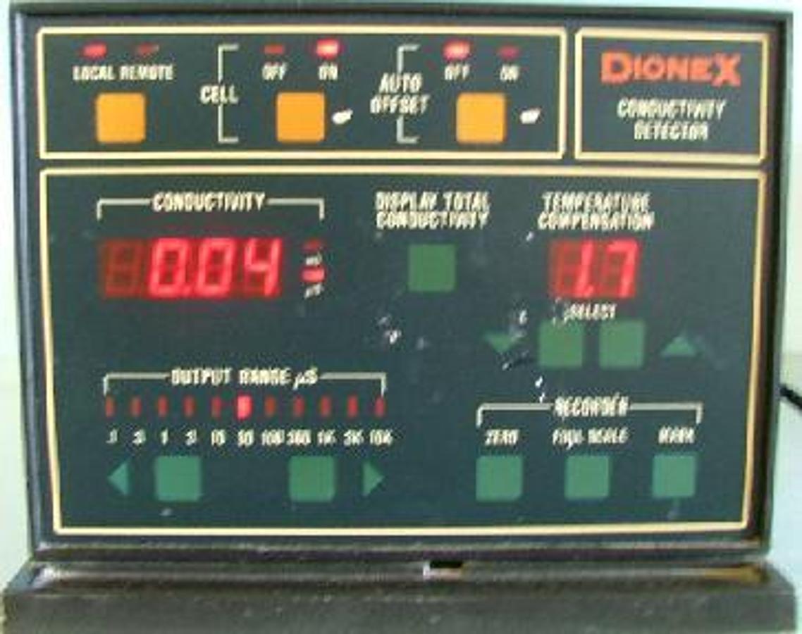 Used QTY. 1. DIONEX CONDUCTIVITY DETECTOR MODEL CDM-1