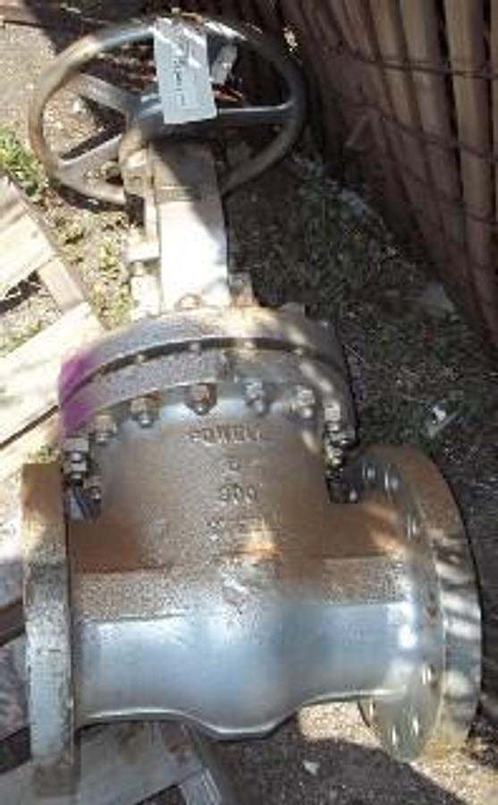 Used QTY. 1. POWELL 6" 300 FLANGED RAISED FACE GATE VALVE C5. (C5 VALVES ARE MADE UP OF A 5% CHROMIUM 1/2 % MOLYBDENUM ALLOY. THE MATERIAL IS SUITABLE FOR HIGH TEMPERATURE REFINERY SERVICES). 6-300 STEEL C5.