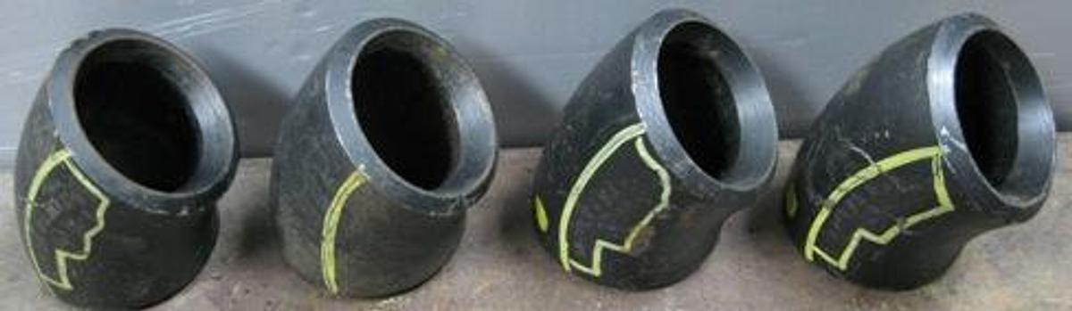 Used GP 2" 90 DEG. SHORT RADIUS BUTT WELD SCH. 80 SEAMLESS PIPE FITTING