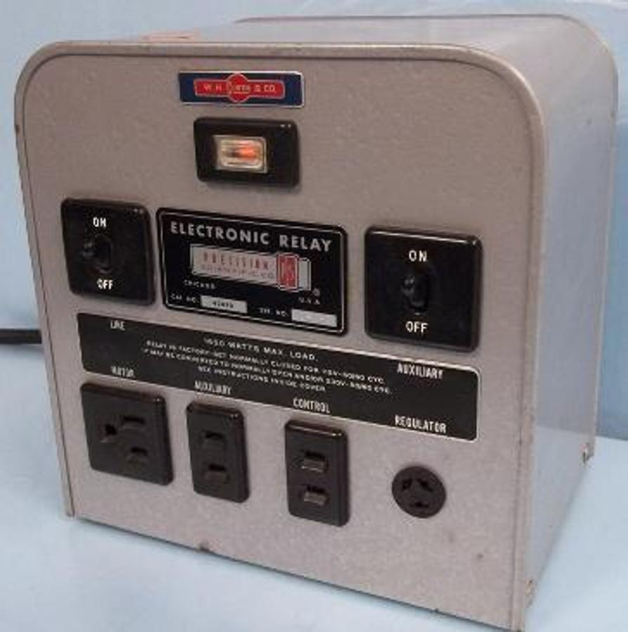 Used QTY. 1. PRECISION SCIENTIFIC P5 ELECTRONIC RELAY W.H. CURTIN AND CO. CAT. NO. 62690.