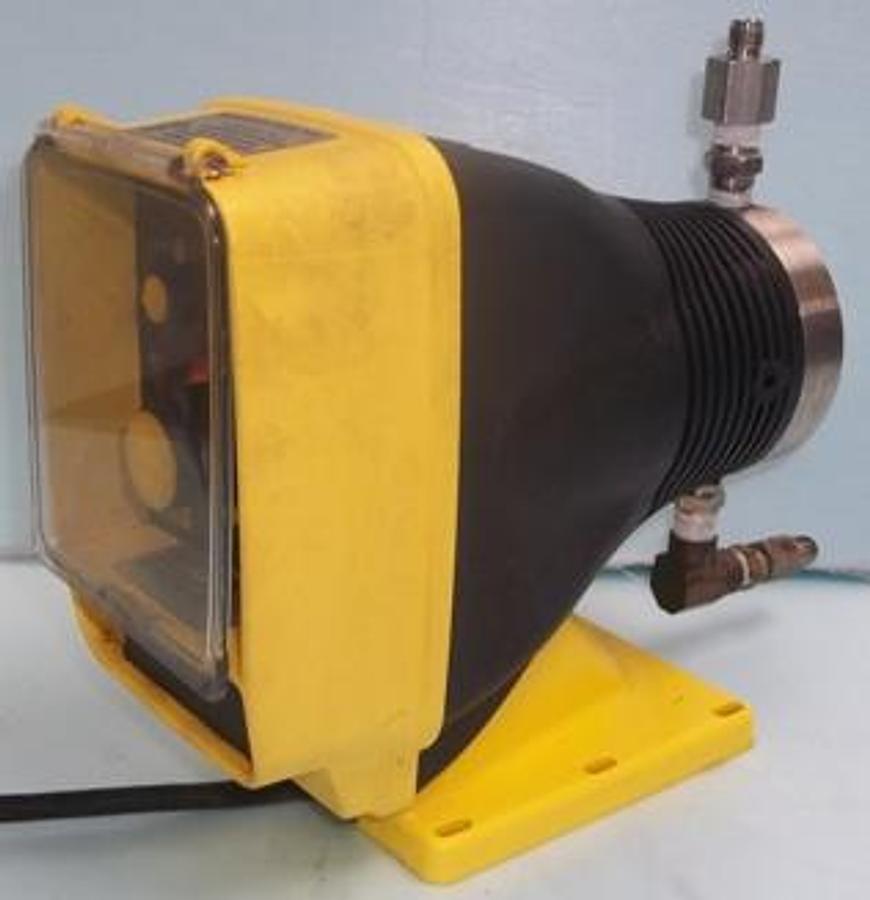 Used QTY. 1. LMI MILTON ROY ELECTROMAGNETIC DOSING PUMP 120 V.A.C. 50/60 HZ 1.40A MODEL: AA171-257